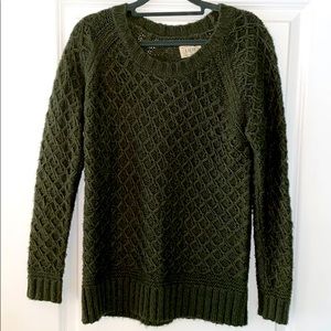 PacSun LA Hearts Navy Green Sweater